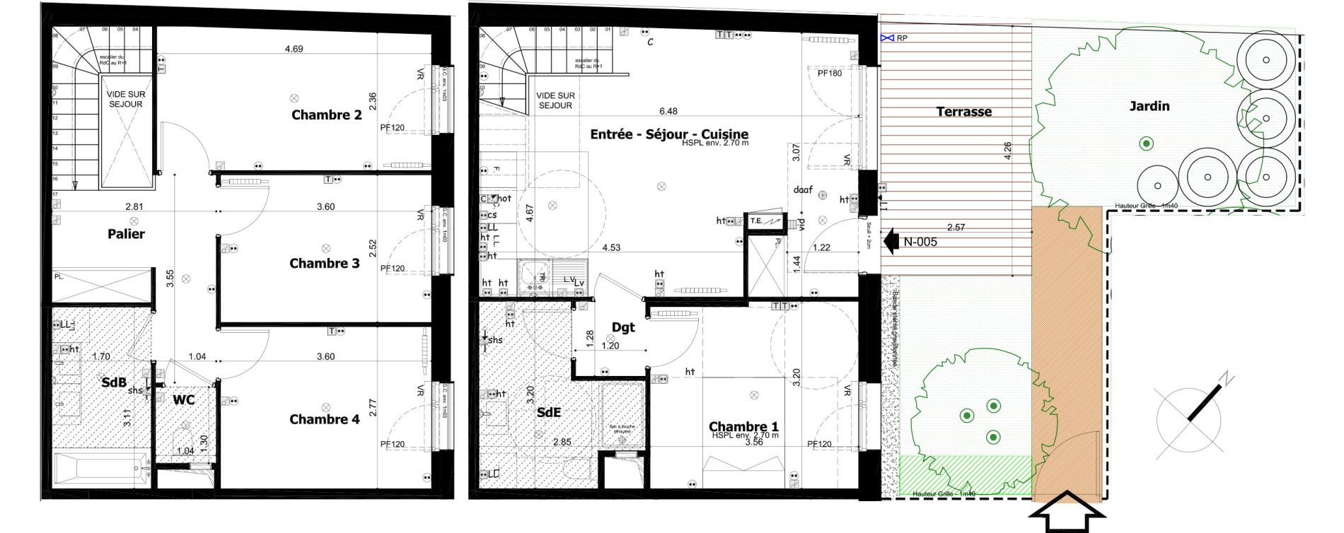 Duplex T5 de 90,63 m2 &agrave; Asni&egrave;res-Sur-Seine Gresillons - quartier de seine