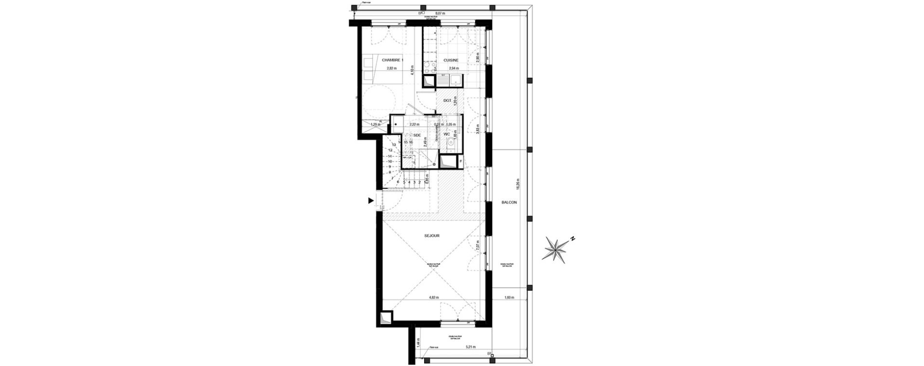 Duplex T5 de 109,01 m2 &agrave; Asni&egrave;res-Sur-Seine Gresillons - quartier de seine