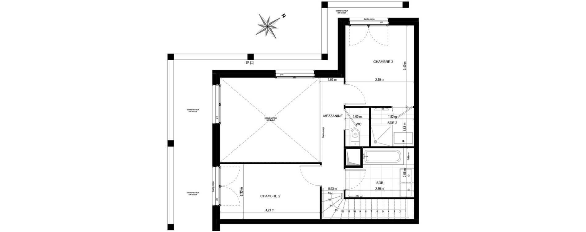 Duplex T4 de 89,07 m2 &agrave; Asni&egrave;res-Sur-Seine Gresillons - quartier de seine