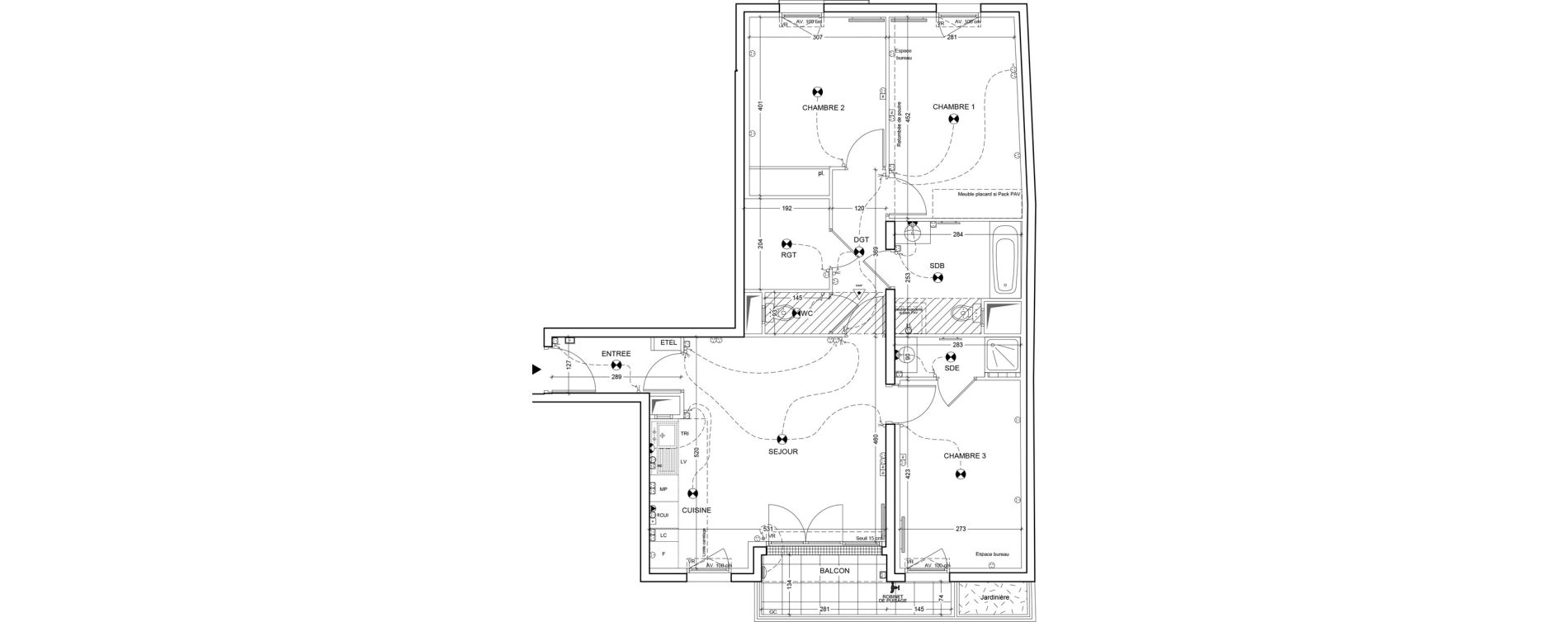 Appartement T4 de 82,63 m2 &agrave; Asni&egrave;res-Sur-Seine M&eacute;tro
