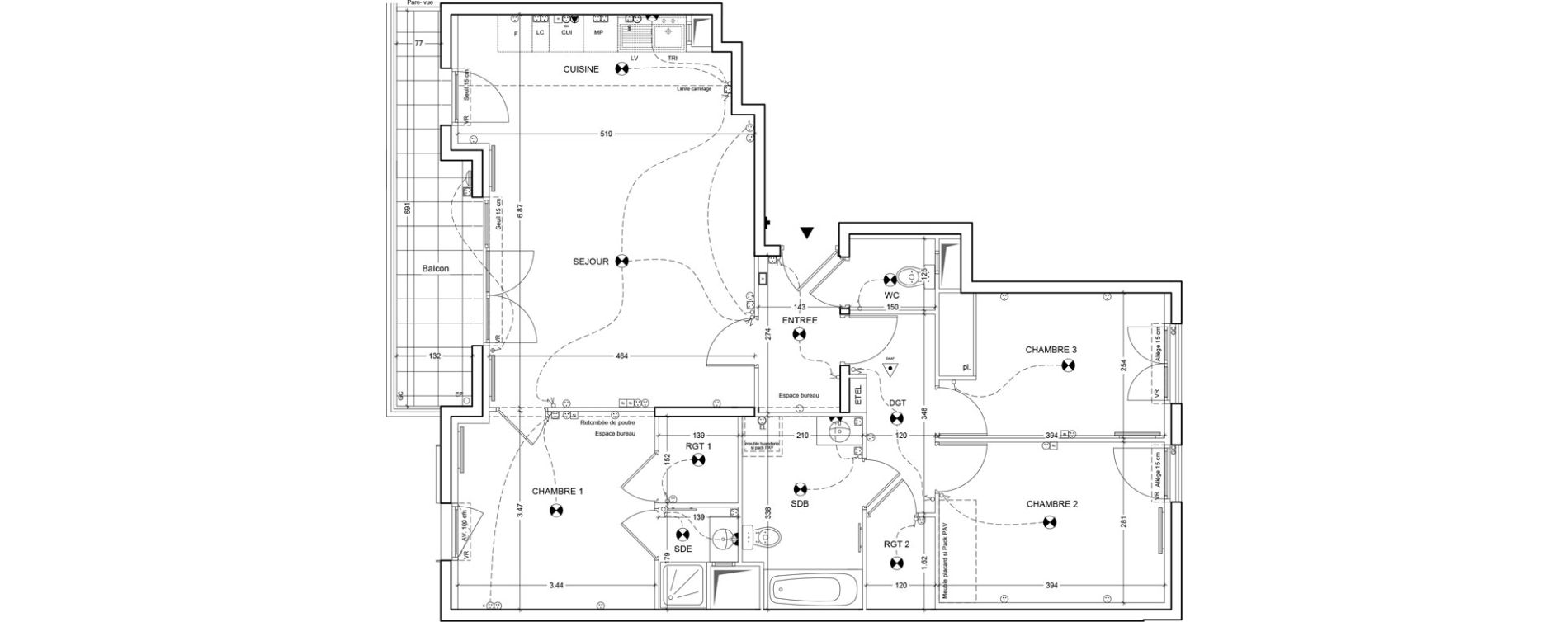Appartement T4 de 87,93 m2 &agrave; Asni&egrave;res-Sur-Seine M&eacute;tro