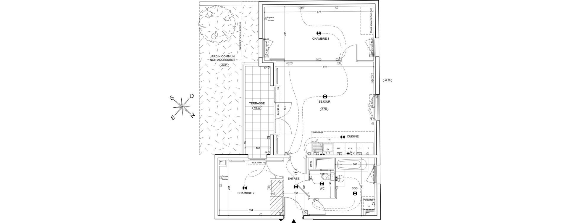 Appartement T3 de 65,04 m2 &agrave; Asni&egrave;res-Sur-Seine M&eacute;tro