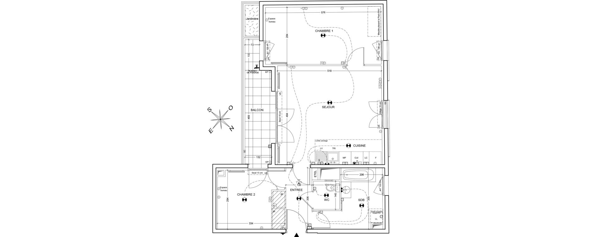 Appartement T3 de 65,10 m2 &agrave; Asni&egrave;res-Sur-Seine M&eacute;tro