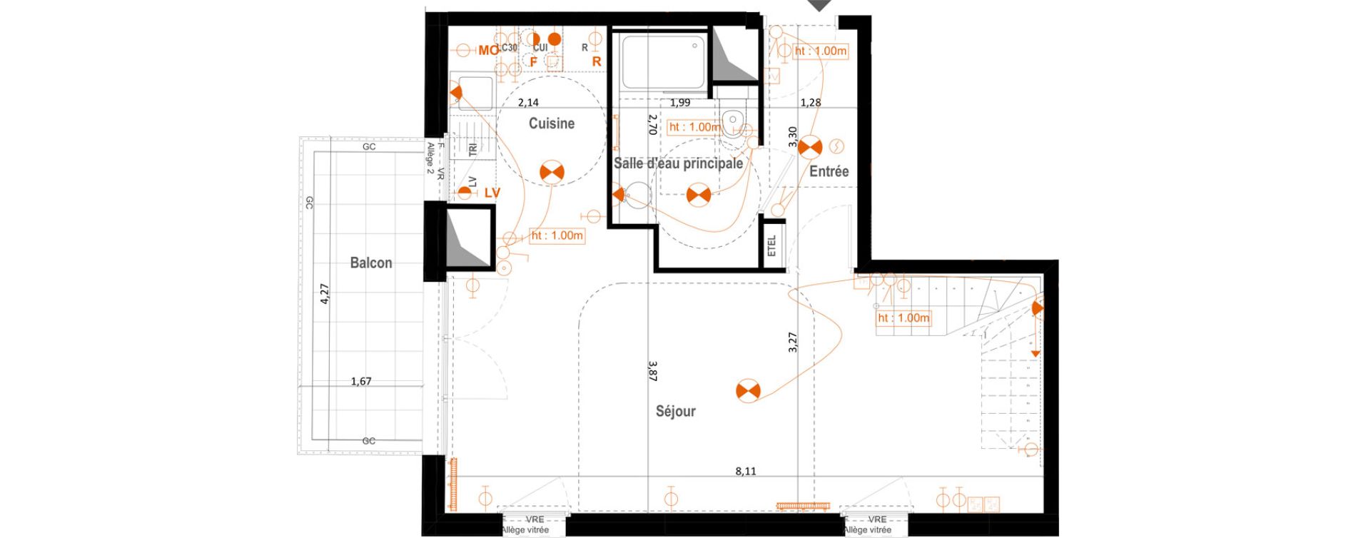 Appartement T4 de 97,15 m2 &agrave; Asni&egrave;res-Sur-Seine Pierre de coubertin