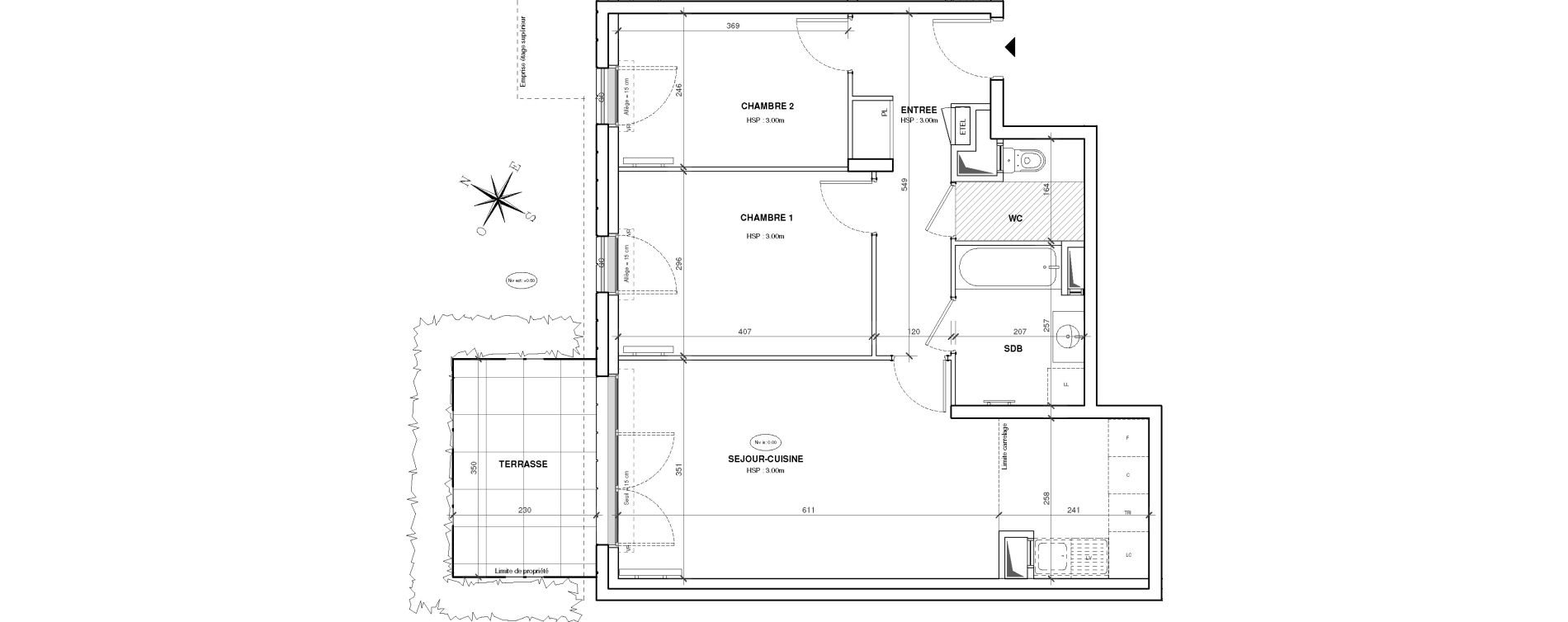 Appartement T3 de 63,80 m2 &agrave; Asni&egrave;res-Sur-Seine Gresillons - quartier de seine