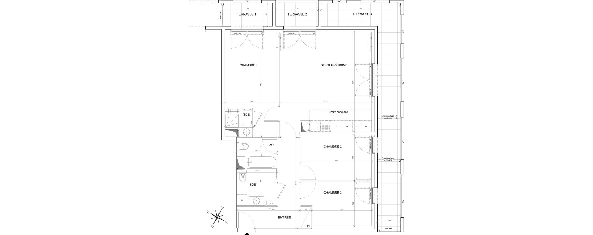 Appartement T4 de 82,09 m2 &agrave; Asni&egrave;res-Sur-Seine Gresillons - quartier de seine