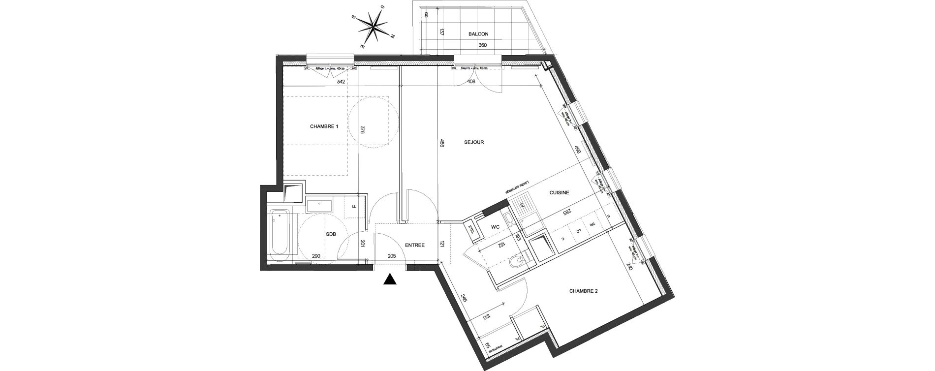 Appartement T3 de 63,26 m2 &agrave; Asni&egrave;res-Sur-Seine Seine ouest