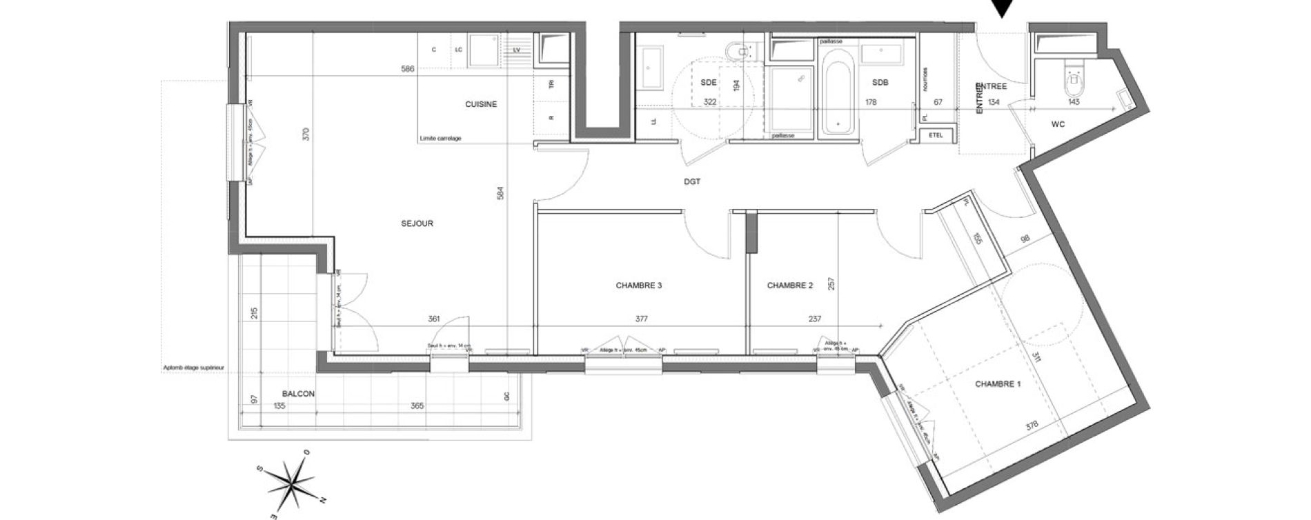 Appartement T4 de 85,00 m2 &agrave; Asni&egrave;res-Sur-Seine Seine ouest