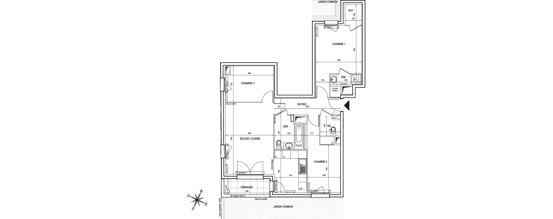 Appartement T4 de 82,62 m2 &agrave; Asni&egrave;res-Sur-Seine Seine ouest
