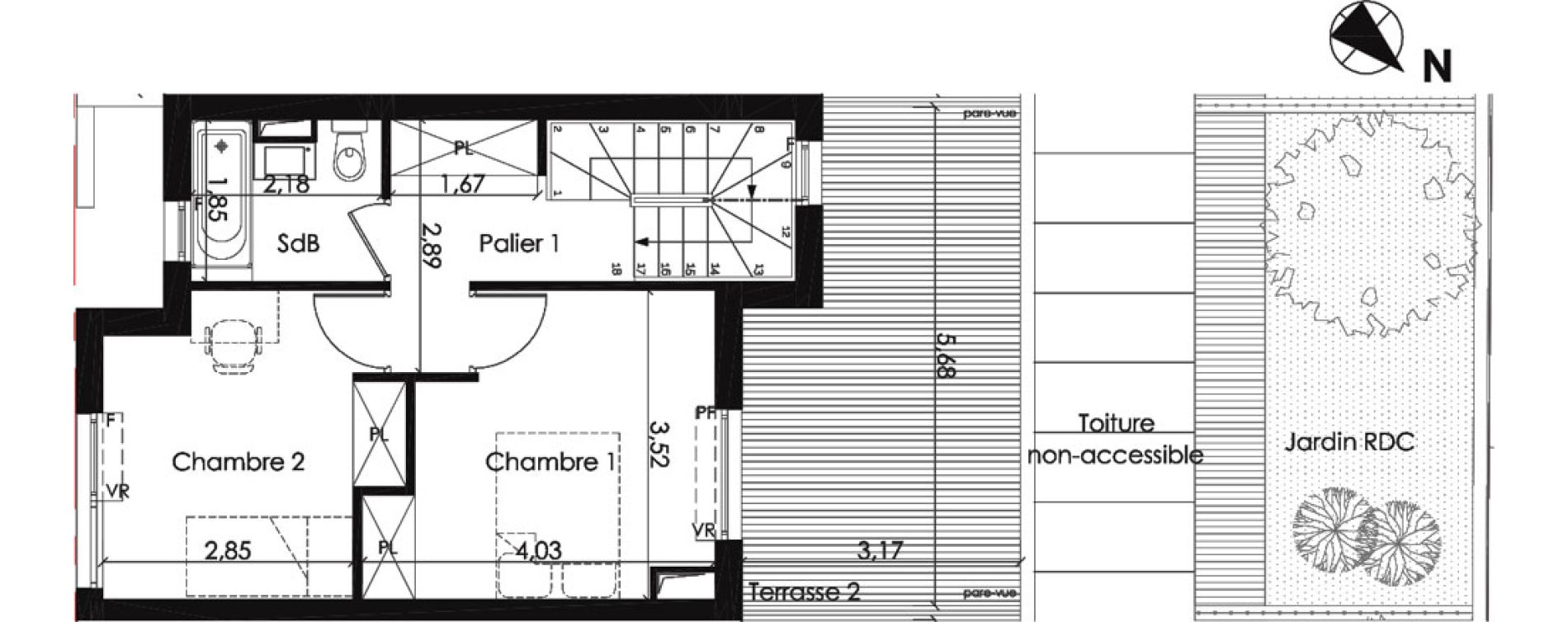 Appartement T5 de 103,04 m2 &agrave; Asni&egrave;res-Sur-Seine Gresillons - quartier de seine