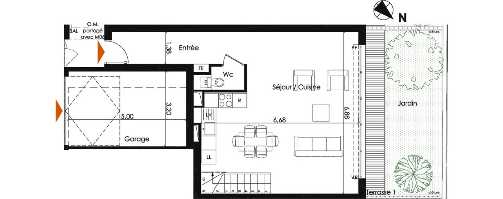 Appartement T5 de 112,57 m2 &agrave; Asni&egrave;res-Sur-Seine Gresillons - quartier de seine