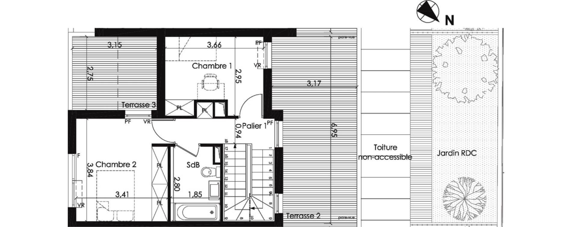 Appartement T5 de 112,57 m2 &agrave; Asni&egrave;res-Sur-Seine Gresillons - quartier de seine