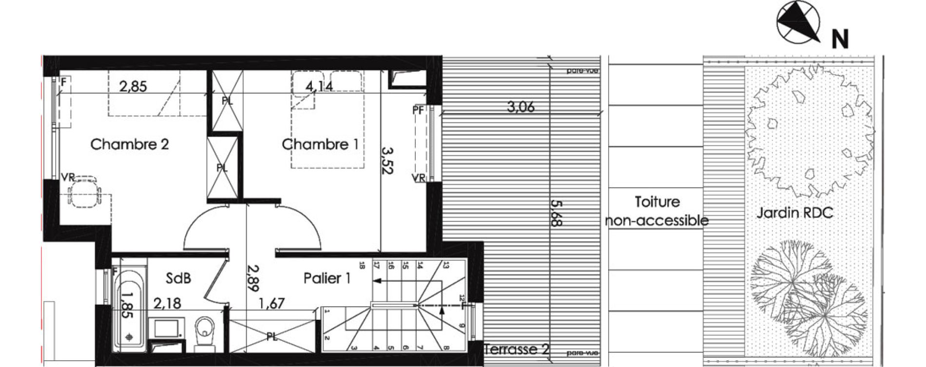 Appartement T5 de 103,81 m2 &agrave; Asni&egrave;res-Sur-Seine Gresillons - quartier de seine