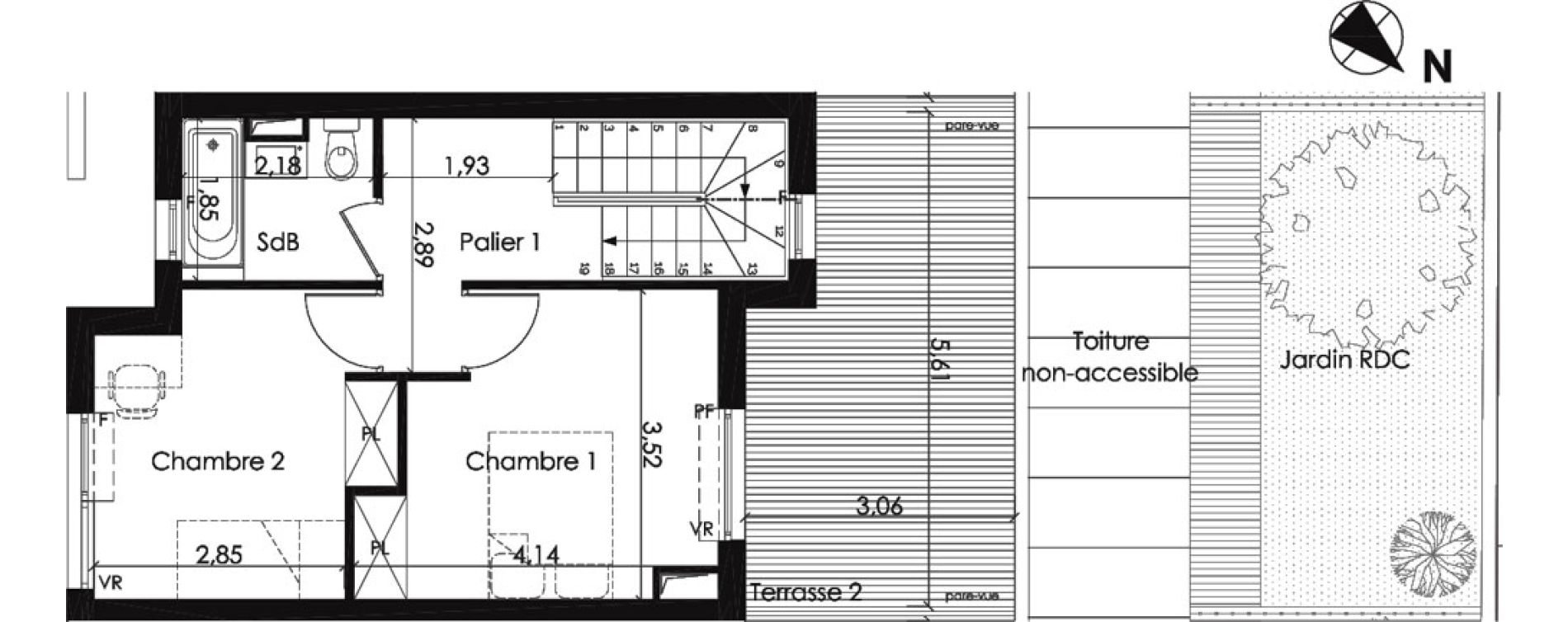 Appartement T5 de 103,79 m2 &agrave; Asni&egrave;res-Sur-Seine Gresillons - quartier de seine