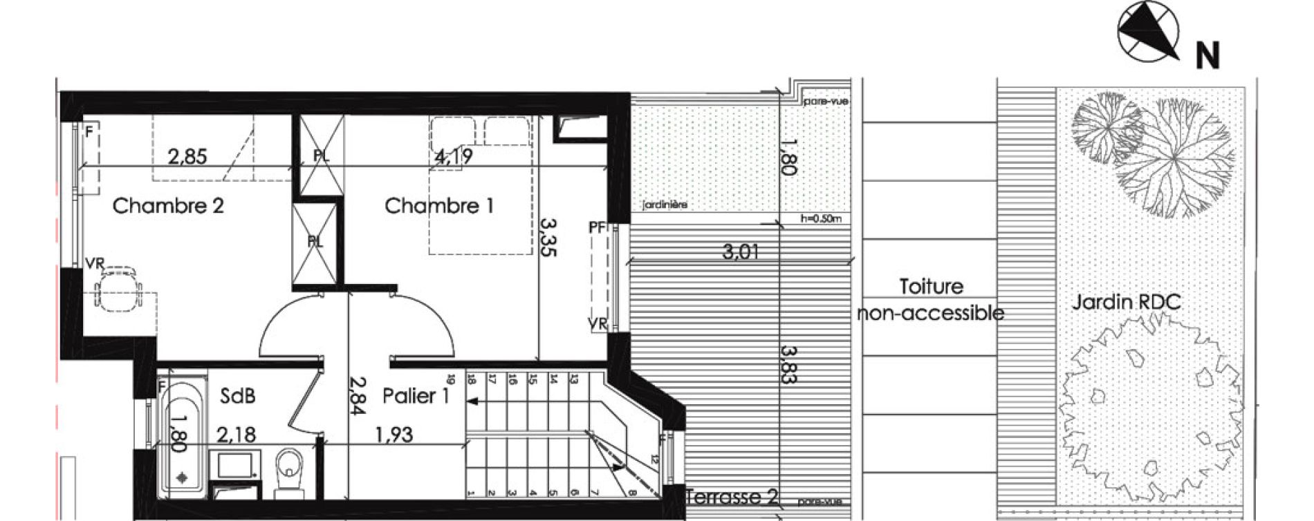 Appartement T5 de 99,21 m2 &agrave; Asni&egrave;res-Sur-Seine Gresillons - quartier de seine