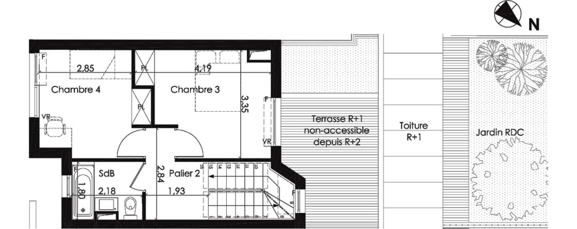 Appartement T5 de 99,21 m2 &agrave; Asni&egrave;res-Sur-Seine Gresillons - quartier de seine