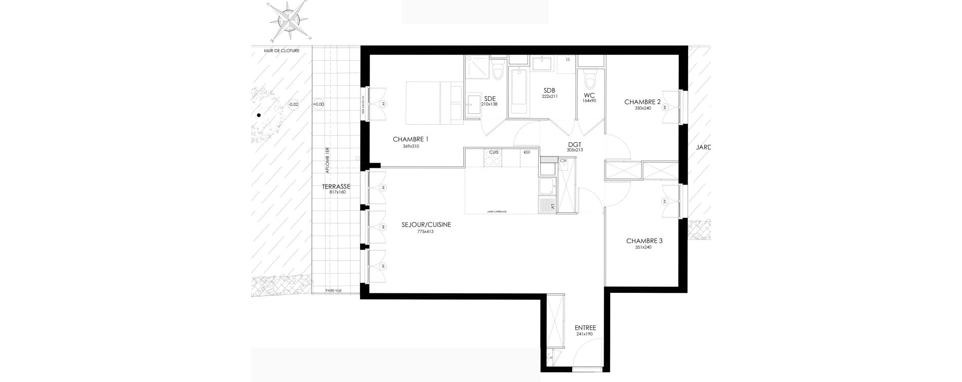 Appartement T4 de 81,30 m2 &agrave; Asni&egrave;res-Sur-Seine L'alma