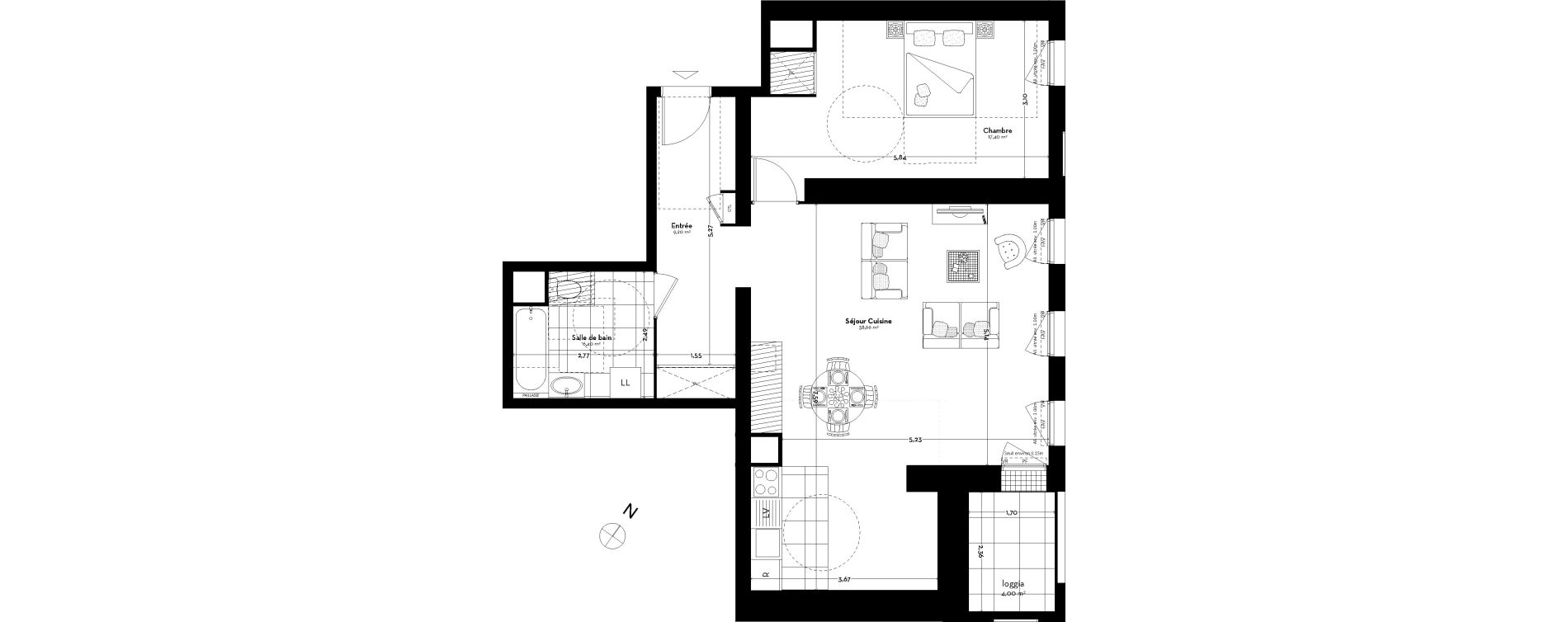 Appartement T2 de 71,66 m2 &agrave; Bagneux Bagneux victor hugo