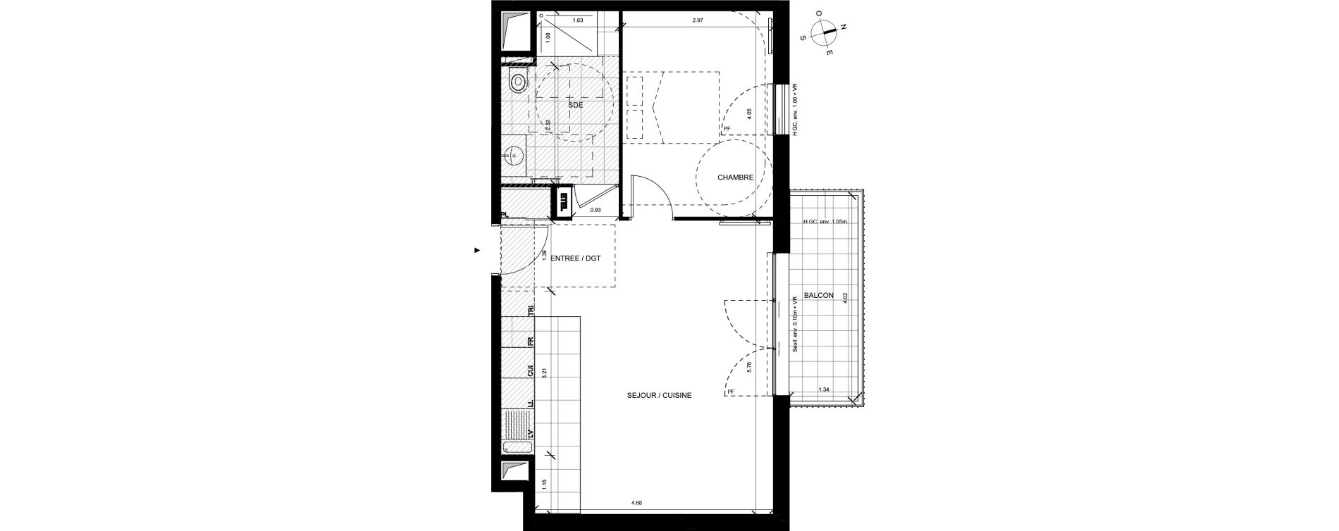 Appartement T2 de 50,37 m2 &agrave; Bagneux Victor hugo