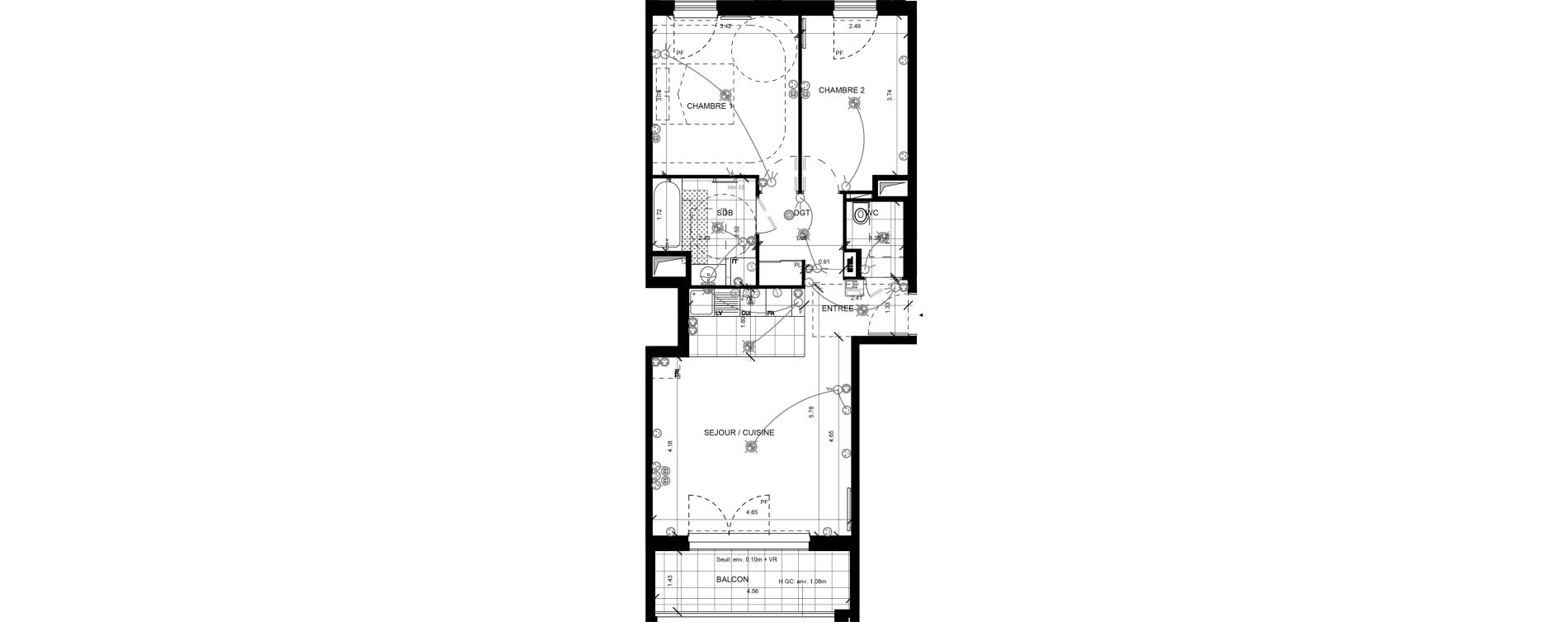 Appartement T3 de 62,11 m2 &agrave; Bagneux Victor hugo