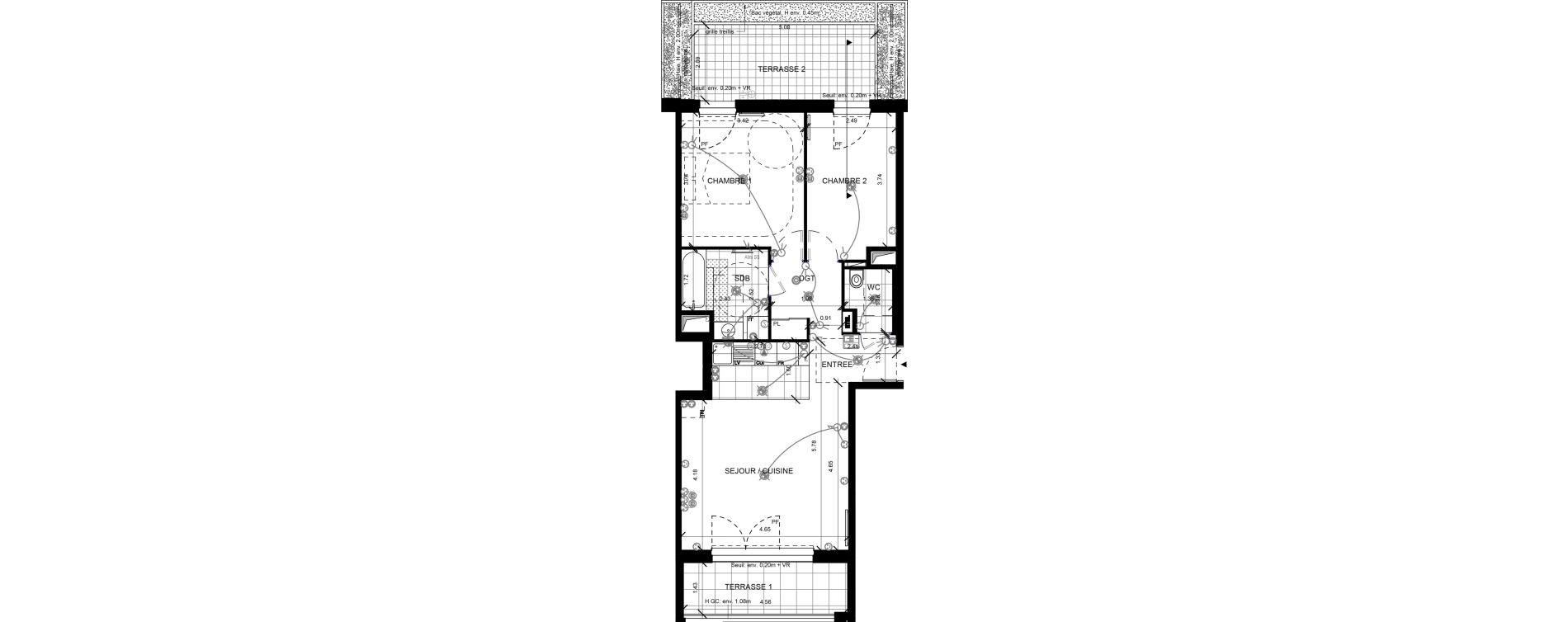 Appartement T3 de 62,11 m2 &agrave; Bagneux Victor hugo