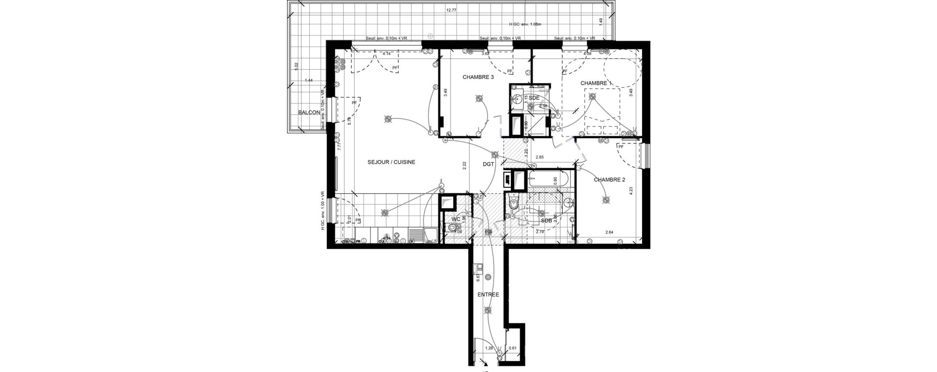 Appartement T4 de 97,81 m2 &agrave; Bagneux Victor hugo