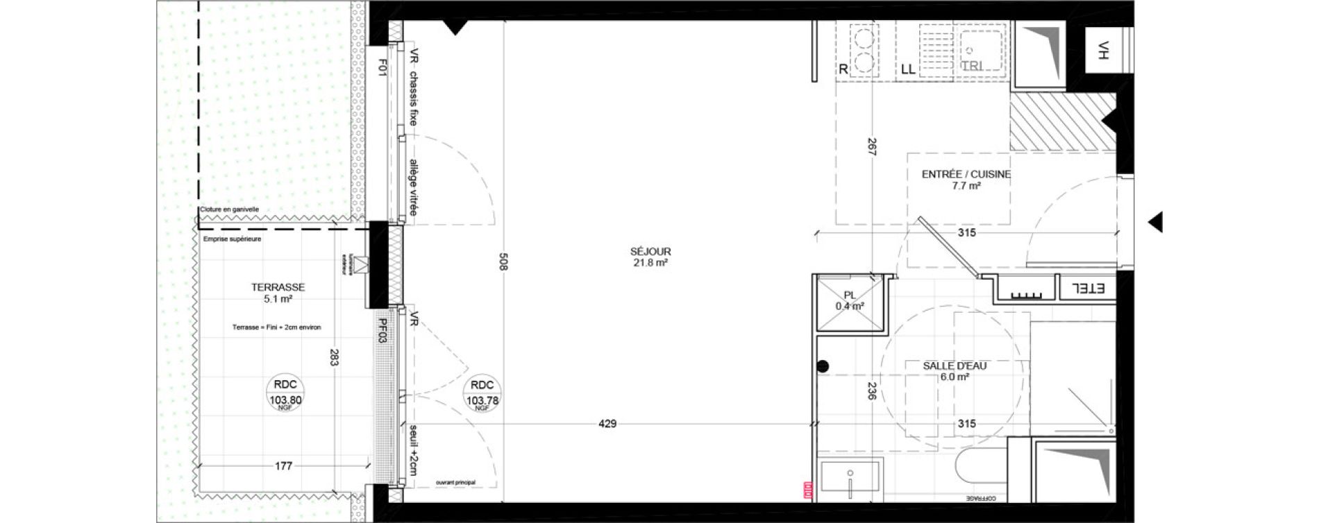 Studio de 35,90 m2 &agrave; Bagneux Centre