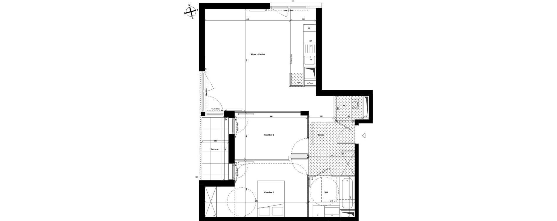 Appartement T3 de 67,95 m2 &agrave; Bagneux Les meuniers