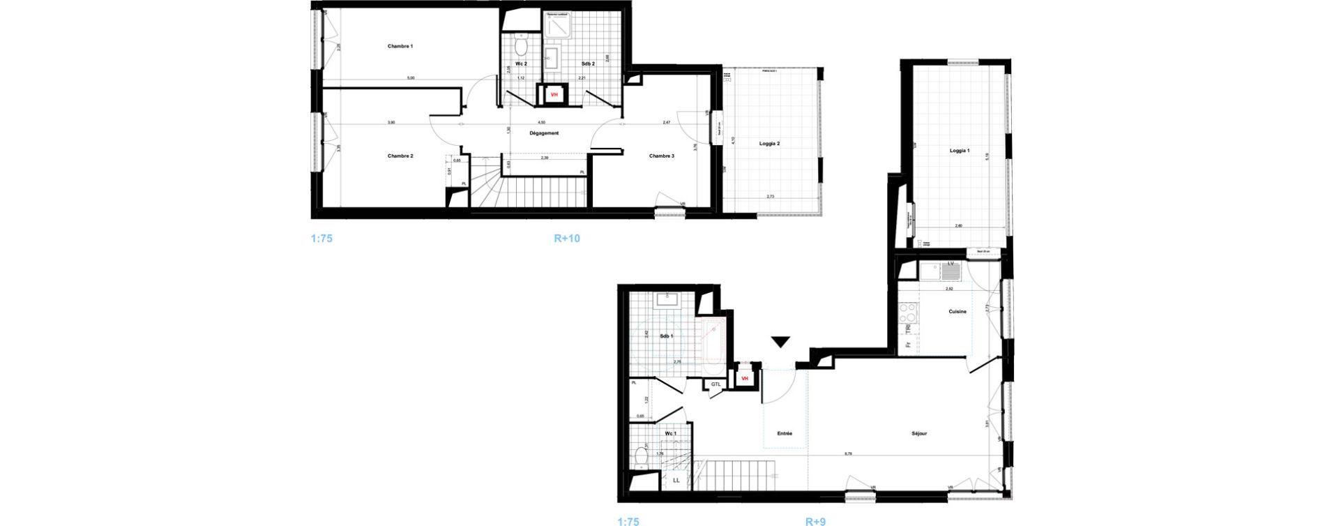 Appartement T4 de 97,27 m2 &agrave; Bagneux Sud mathurins