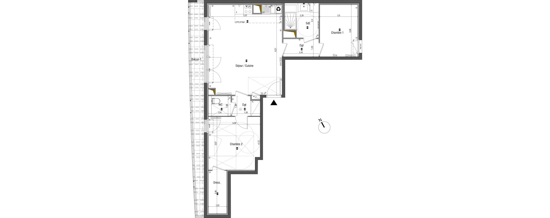 Appartement T3 de 69,17 m2 &agrave; Bois-Colombes Pompidou - le mignon