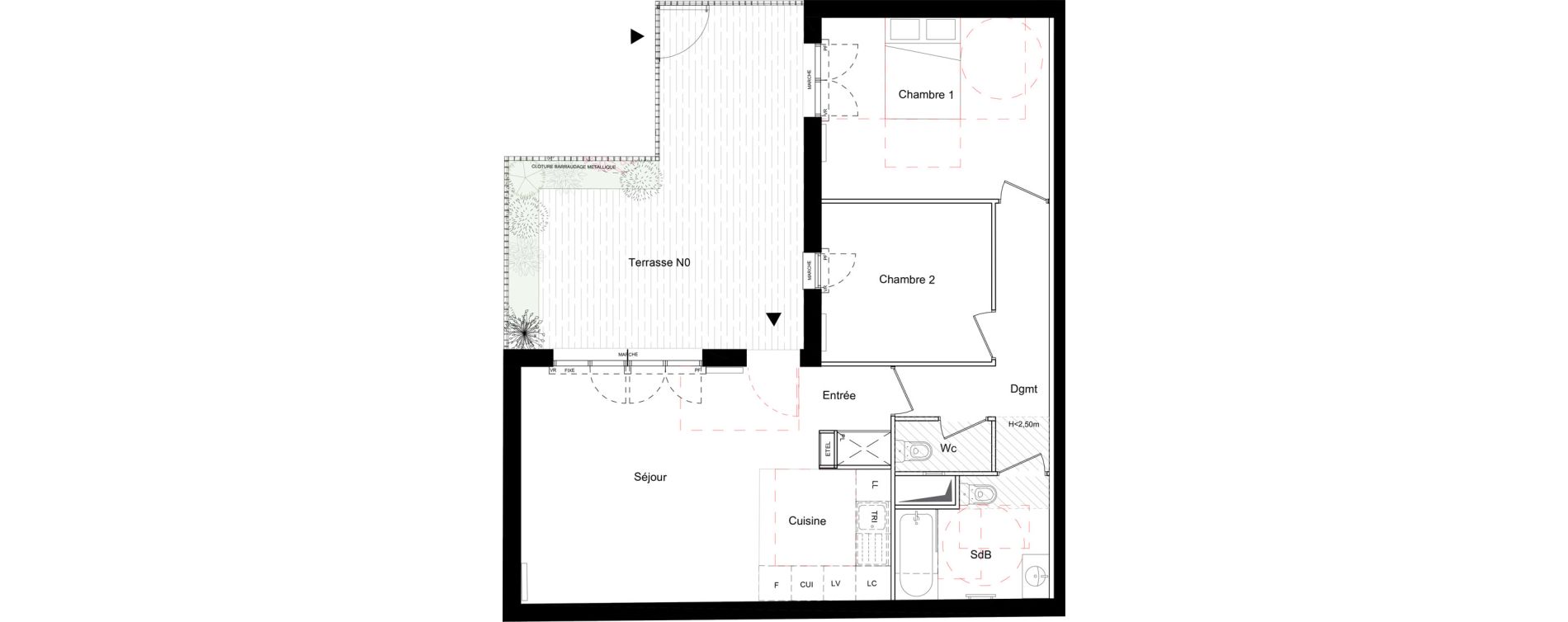 Appartement T3 de 68,32 m2 &agrave; Bois-Colombes L&eacute;pine - binet