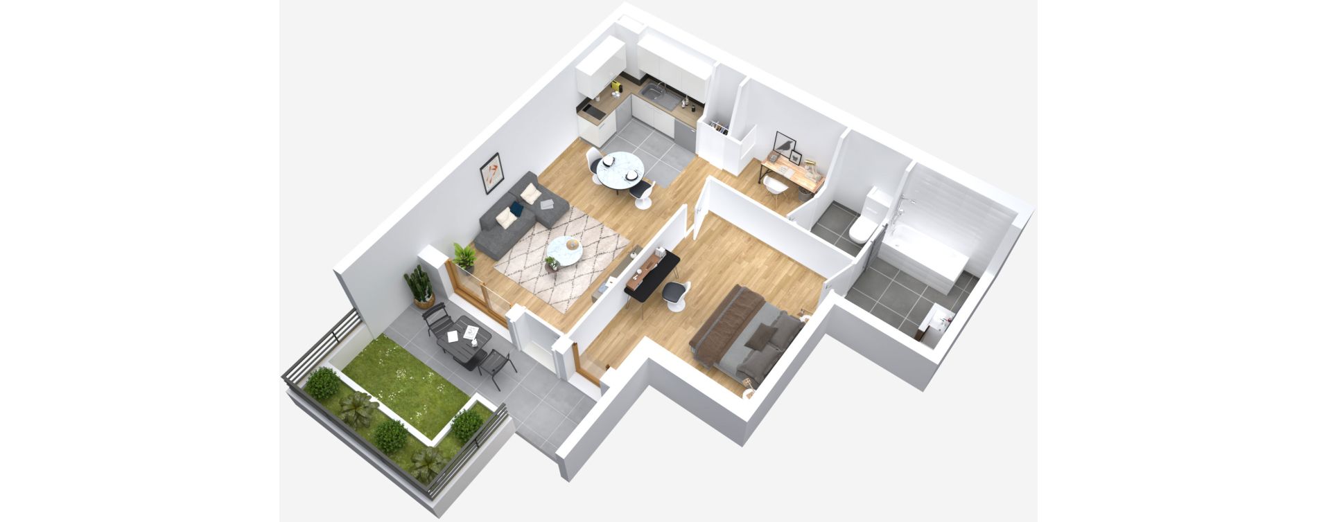 Appartement T2 de 49,30 m2 &agrave; Bois-Colombes L&eacute;pine - binet