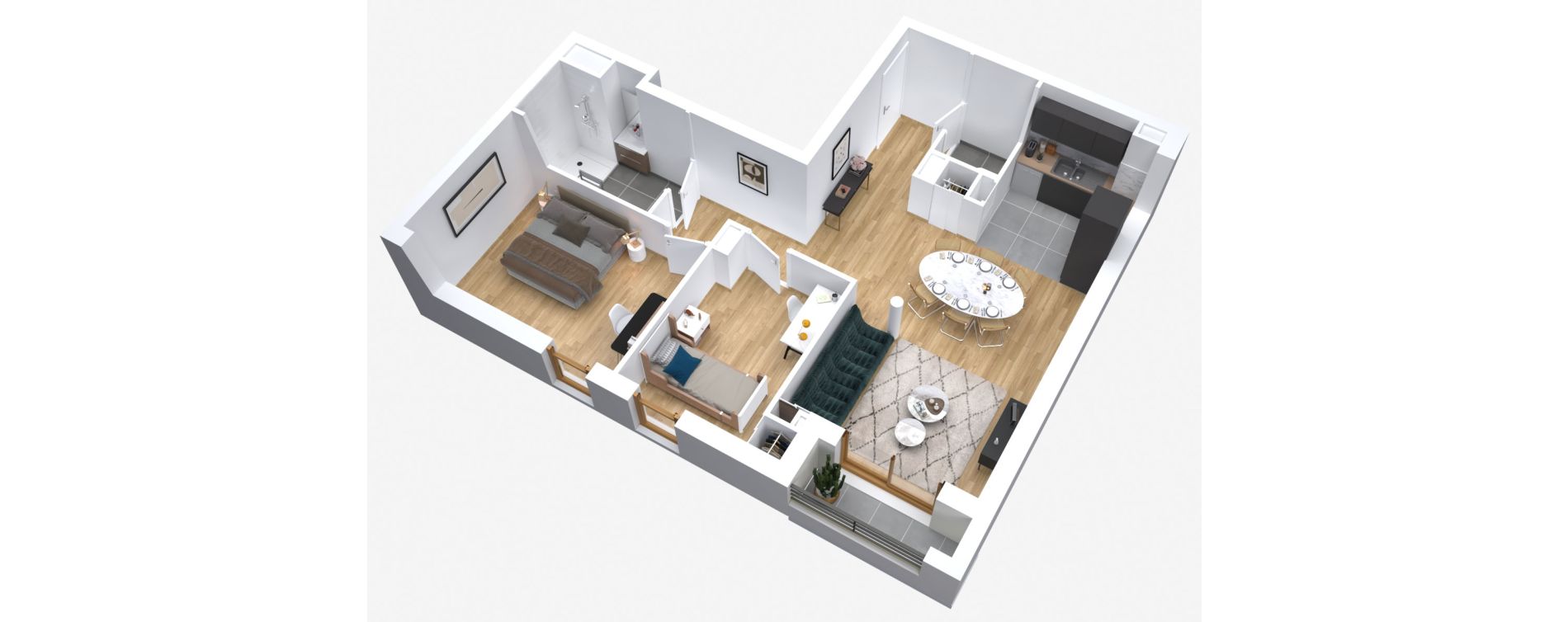 Appartement T3 de 60,10 m2 &agrave; Bois-Colombes L&eacute;pine - binet