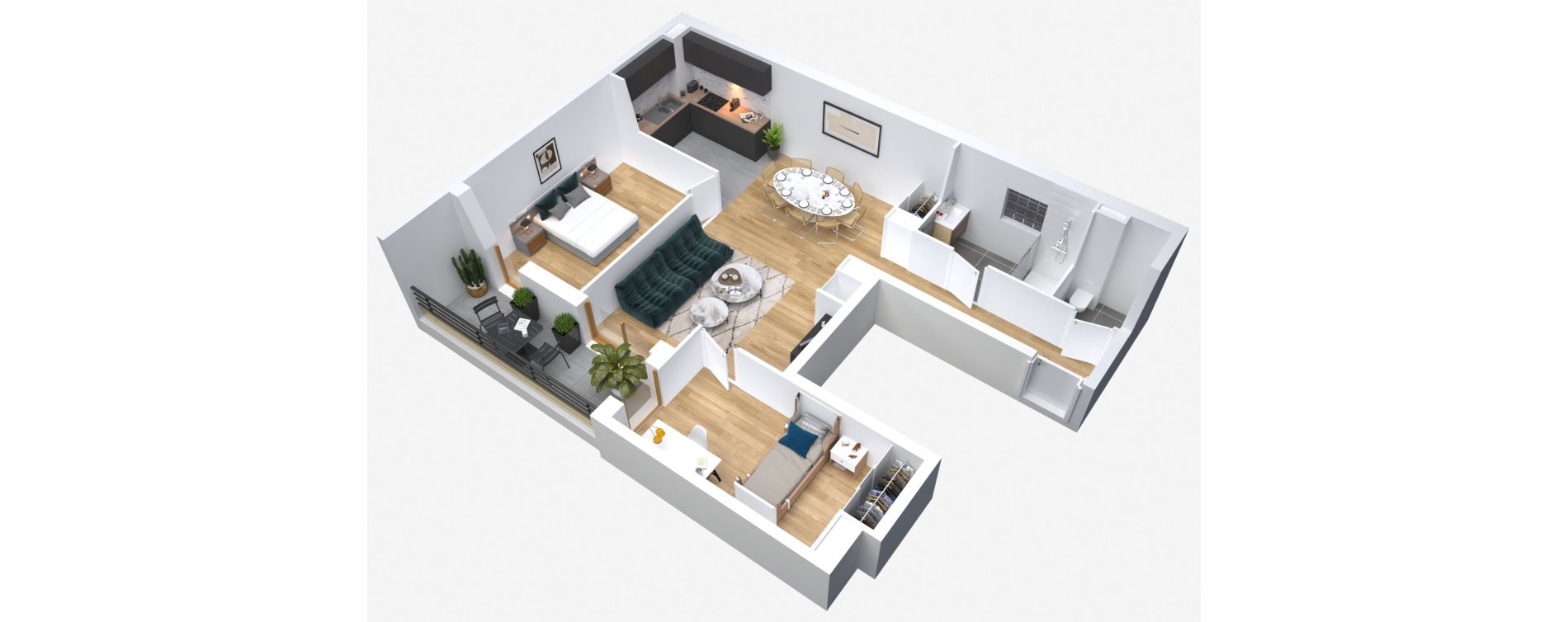 Appartement T3 de 67,20 m2 &agrave; Bois-Colombes L&eacute;pine - binet