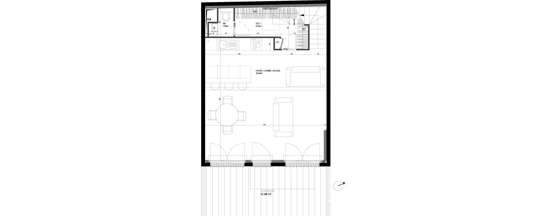 Duplex T3 de 91,50 m2 &agrave; Bois-Colombes L&eacute;pine - binet