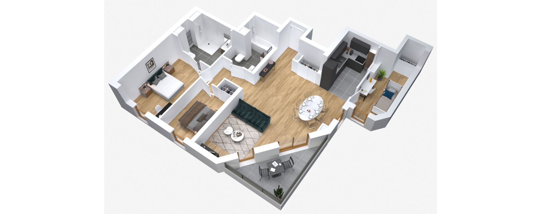 Appartement T4 de 91,10 m2 &agrave; Bois-Colombes L&eacute;pine - binet
