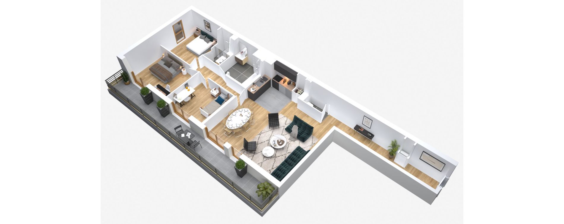 Appartement T4 de 95,60 m2 &agrave; Bois-Colombes L&eacute;pine - binet
