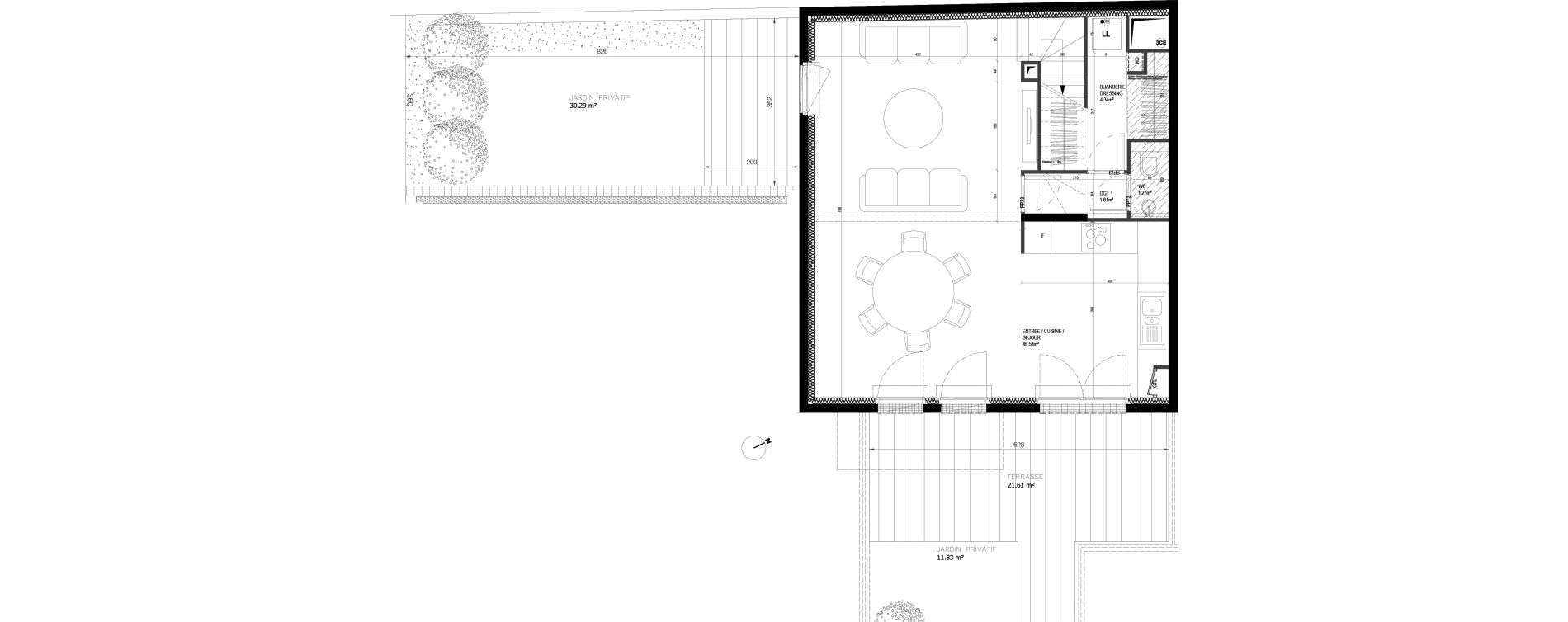 Duplex T4 de 106,34 m2 &agrave; Bois-Colombes L&eacute;pine - binet