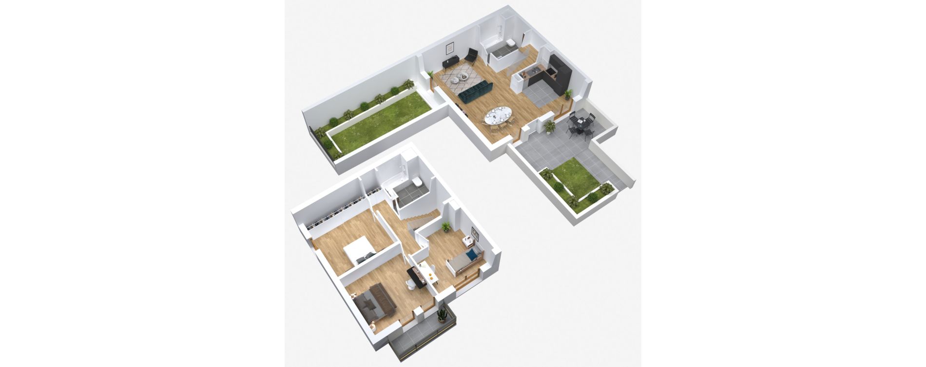 Duplex T4 de 106,34 m2 &agrave; Bois-Colombes L&eacute;pine - binet