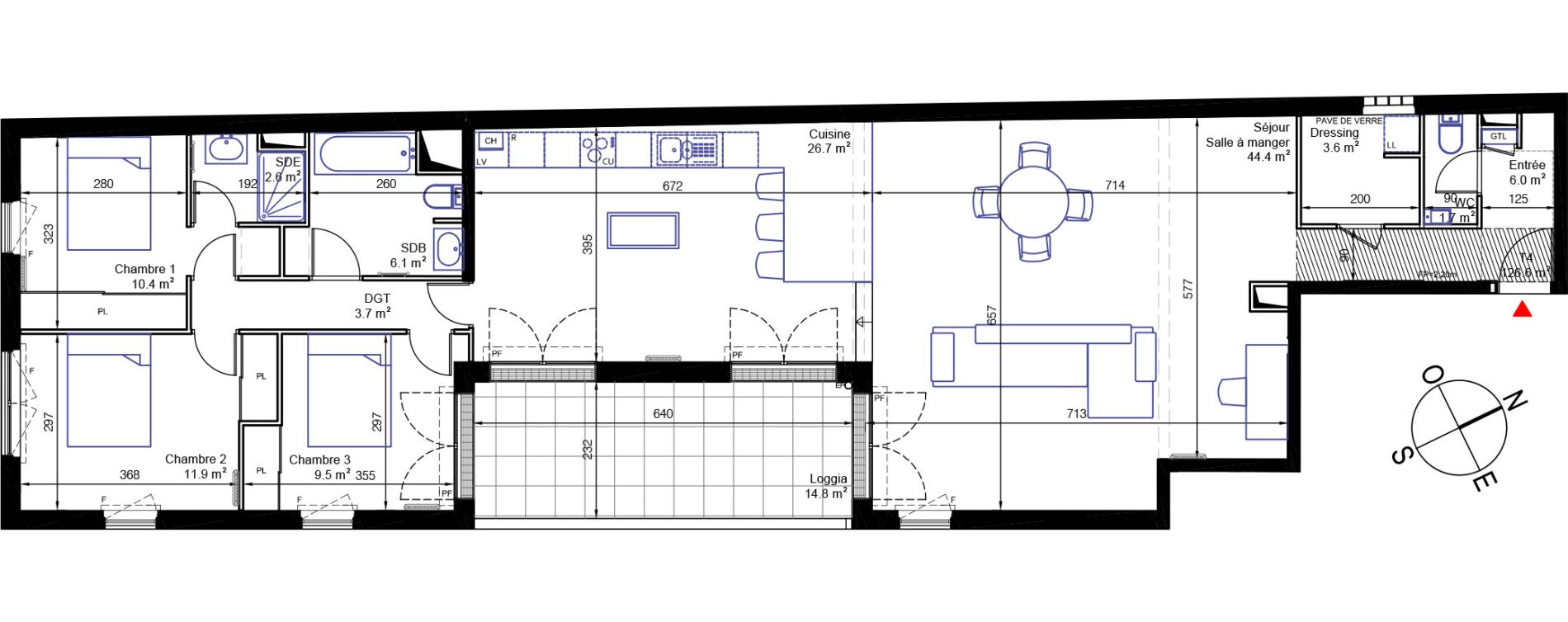 Appartement T4 de 126,60 m2 &agrave; Bois-Colombes L&eacute;pine - binet