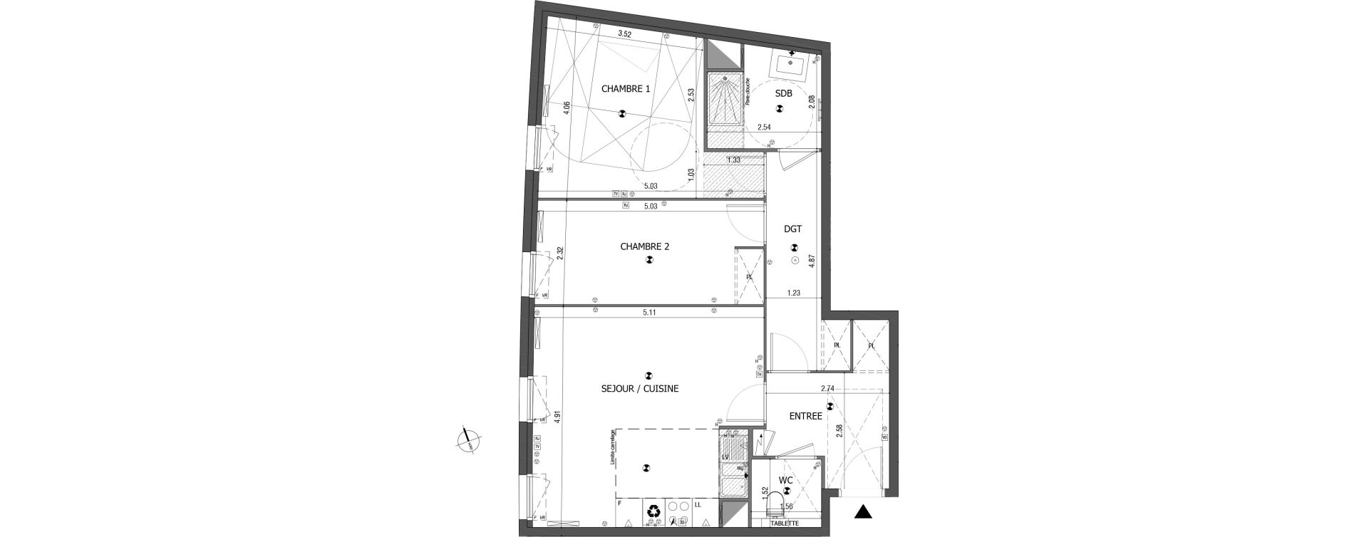 Appartement T3 de 71,93 m2 &agrave; Bois-Colombes Centre