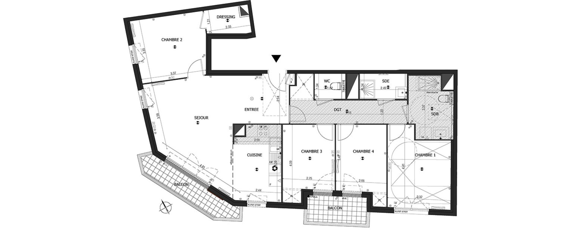 Appartement T5 de 108,63 m2 &agrave; Bois-Colombes Centre
