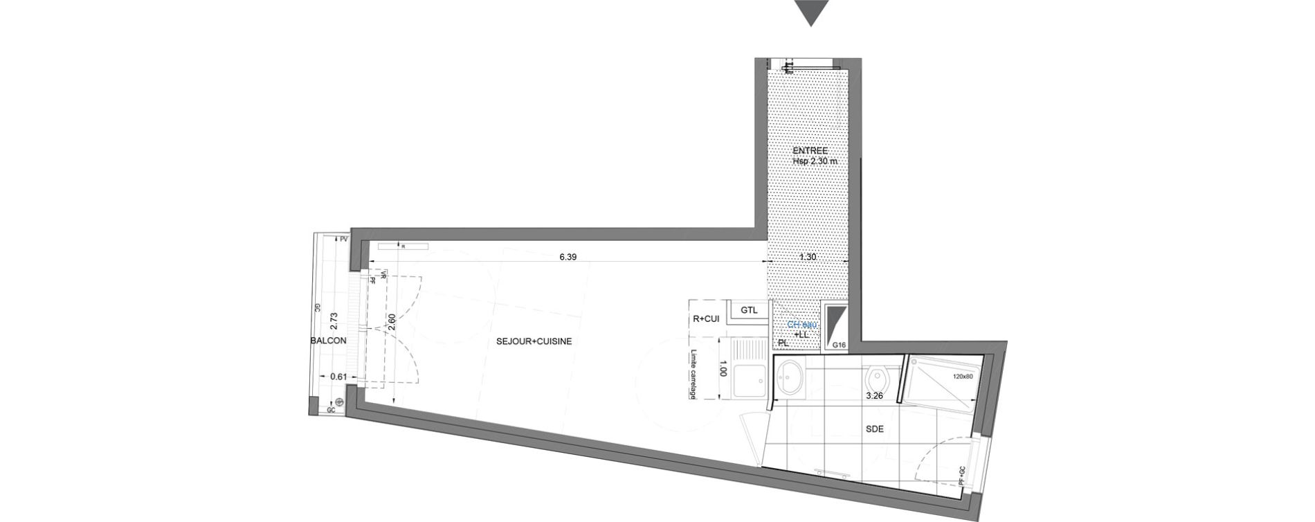 Appartement T1 de 32,00 m2 &agrave; Boulogne-Billancourt Centre ville