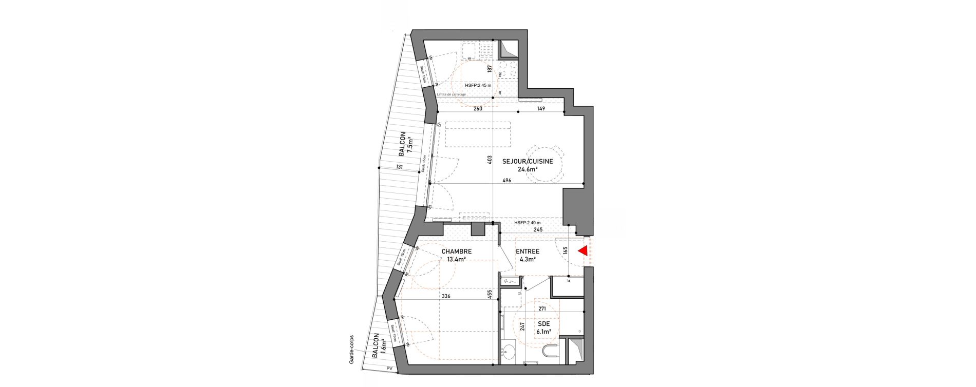 Appartement T2 de 48,30 m2 &agrave; Boulogne-Billancourt Centre ville