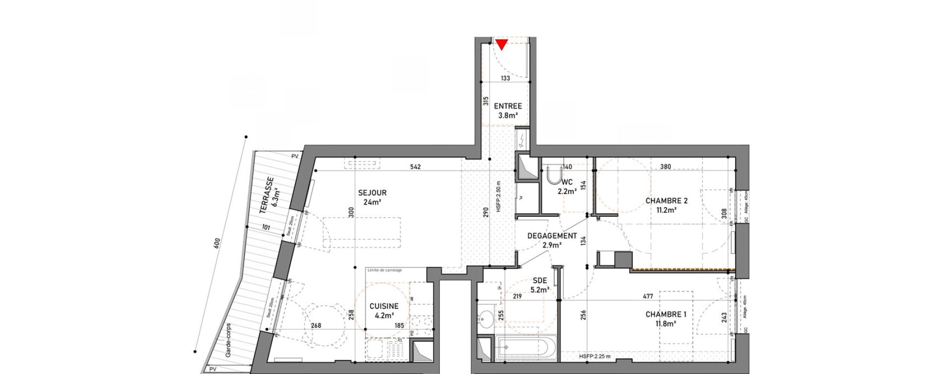 Appartement T3 de 65,30 m2 &agrave; Boulogne-Billancourt Centre ville
