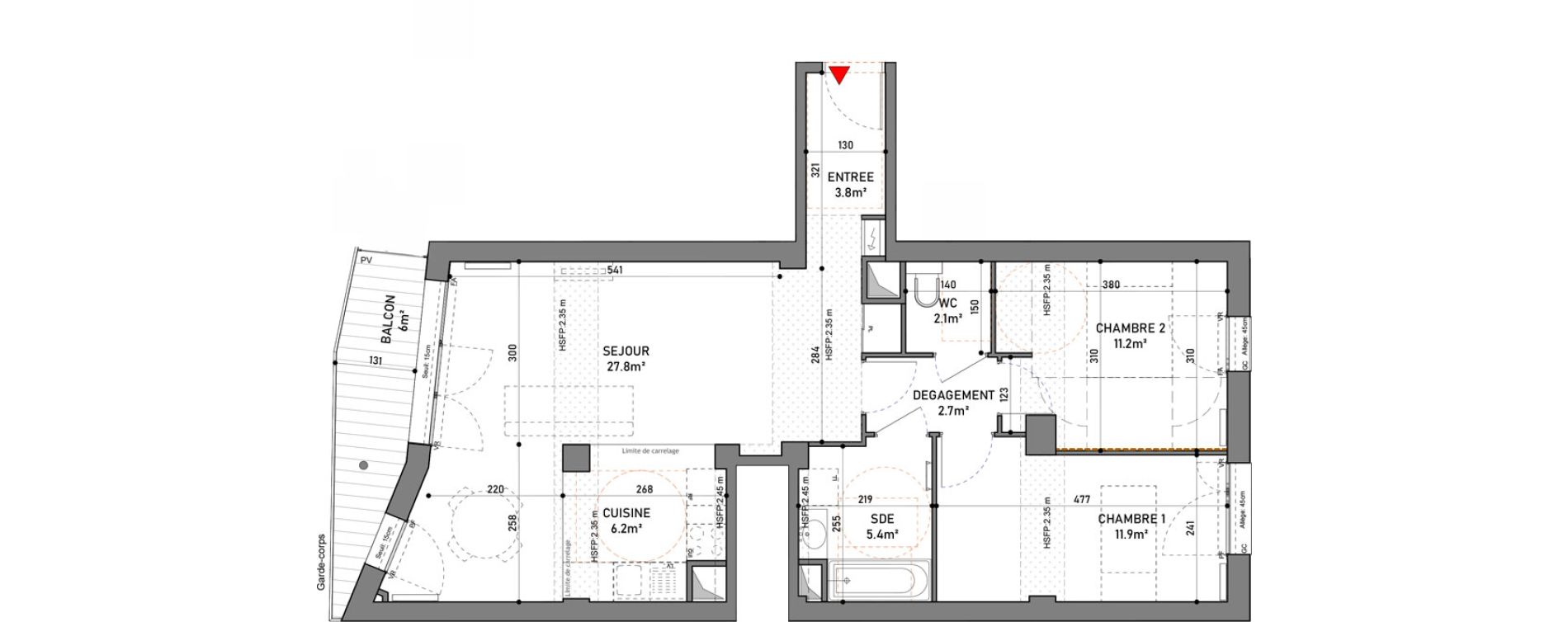 Appartement T3 de 71,00 m2 &agrave; Boulogne-Billancourt Centre ville