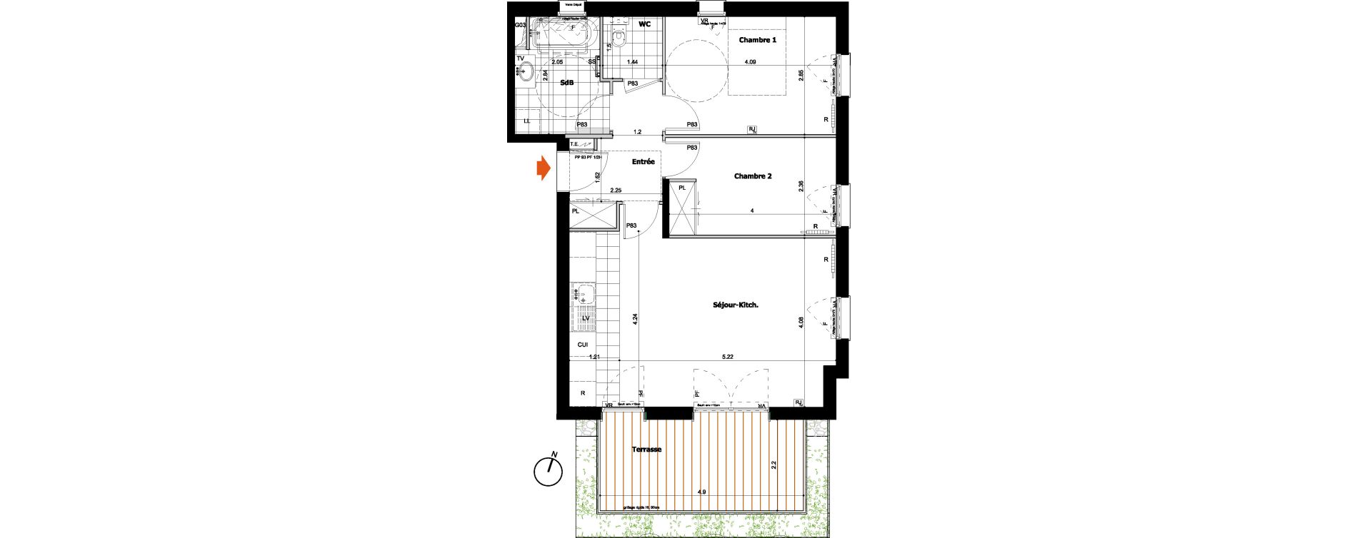 Appartement T3 de 61,85 m2 &agrave; Boulogne-Billancourt Silly - gallieni