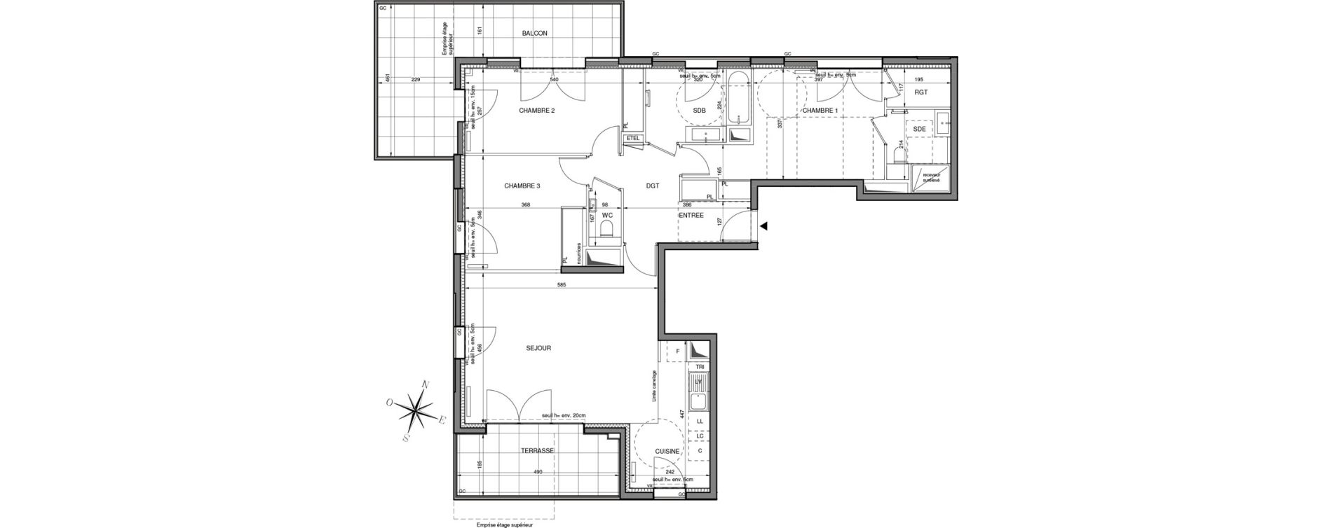 Appartement T4 de 102,66 m2 &agrave; Boulogne-Billancourt Route de la reine