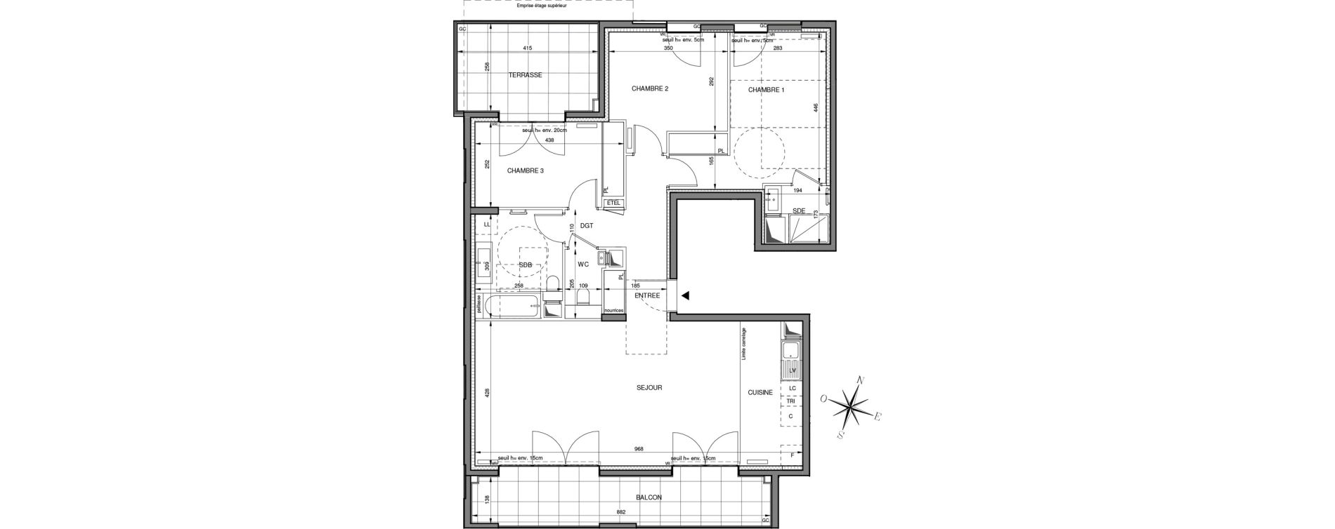 Appartement T4 de 99,98 m2 &agrave; Boulogne-Billancourt Route de la reine