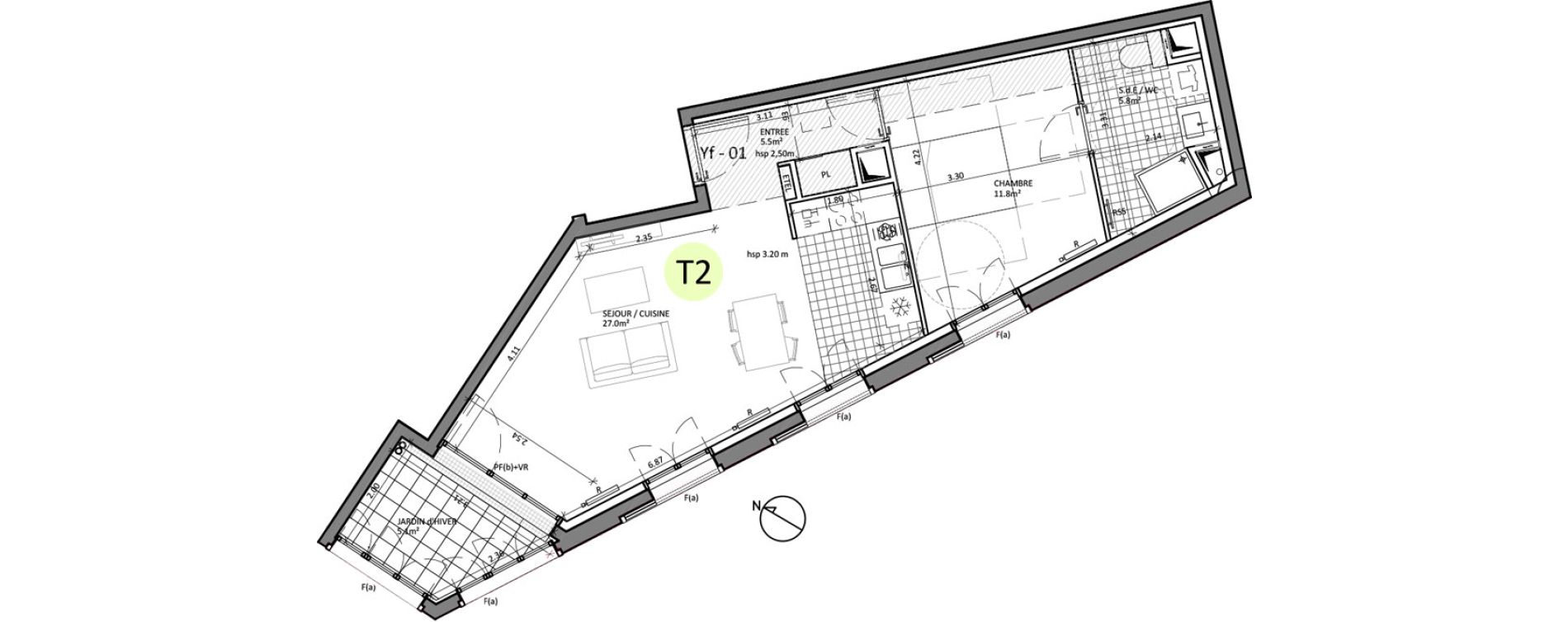 Appartement T2 de 50,10 m2 &agrave; Boulogne-Billancourt Billancourt &ndash; rives de seine